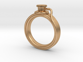 Stethoscope Ring in Natural Bronze: 4 / 46.5