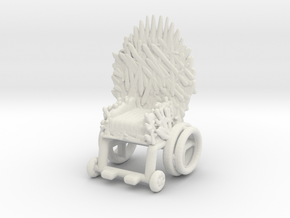 Game Of Thrones Ending Bran Throne meme miniature in White Natural Versatile Plastic