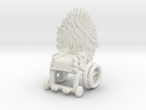 Game Of Thrones Ending Bran Throne meme miniature in White Premium Versatile Plastic