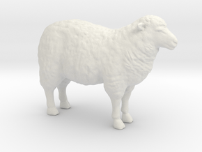 Printle Animal Sheep 01 - 1/24 in White Natural Versatile Plastic