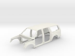 Body shell 1/10 Ford Excursion RC body  in White Natural Versatile Plastic