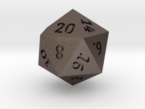 D20 Precision in Polished Bronzed-Silver Steel