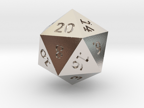 D20 Precision in Rhodium Plated Brass