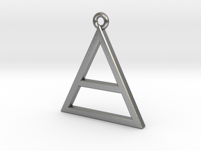 Pure Gold or Silver Triangle, Special Gift  in Natural Silver