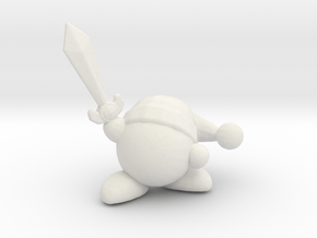 Kirby with Sword 1/60 miniature for games and rpg in White Natural Versatile Plastic