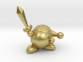 Kirby with Sword 1/60 miniature for games and rpg in Natural Brass