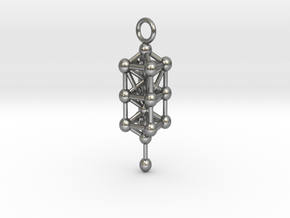 3d sefirot pendant 47 in Natural Silver: Large