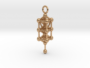  3d sefirot pendant 47 in Polished Bronze: Large