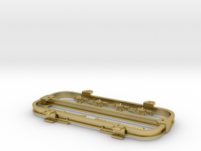 Brass 7mm Army Flat Wagon in Natural Brass