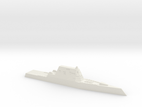 CG(X) w/ Zumwalt hull, 1/2400 in White Natural Versatile Plastic