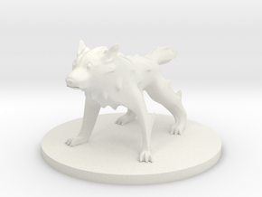 Wolf - Giant Wolf in White Natural Versatile Plastic