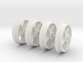 RSQW1 Rhosydd Slate Quarry 5 Spoke Wheels (SM32) in White Natural Versatile Plastic