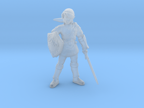Link Hero 1/60 miniature for fantasy games dnd rpg in Tan Fine Detail Plastic