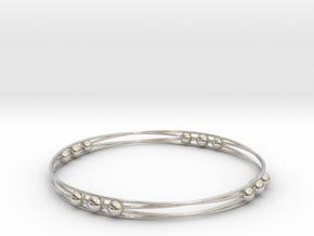 Bracelet in Rhodium Plated Brass