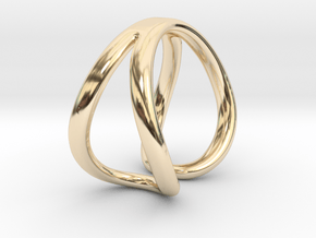 Infinity open ring in 14k Gold Plated Brass