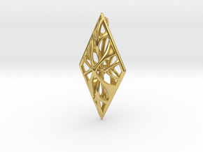 Lozenge Pendant in Polished Brass