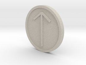 Tyr Coin (Anglo Saxon) in Natural Sandstone