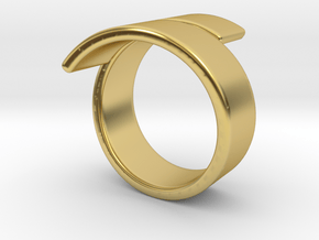 Band spiraled [sizable ring] in Polished Brass