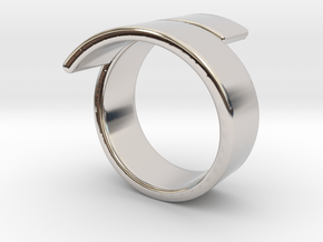 Band spiraled [sizable ring] in Rhodium Plated Brass