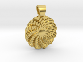 Succulent  [pendant] in Polished Brass