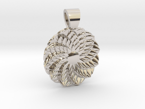 Succulent  [pendant] in Rhodium Plated Brass