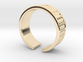 Knit your open ring in 14K Yellow Gold