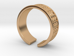 Knit your open ring in Polished Bronze