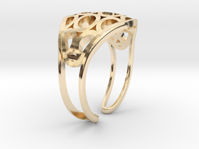 Circles ring in 14k Gold Plated Brass