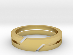 Z double ring in Polished Brass