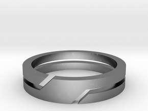 Z double ring in Polished Silver
