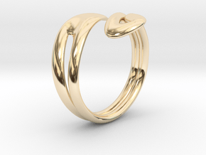 Fluid ring in 14k Gold Plated Brass