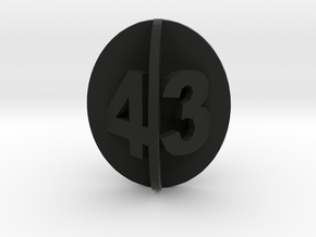 Spheroid Envelope dice Set in Black Natural Versatile Plastic: d4
