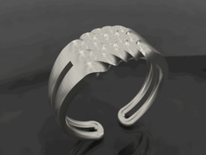 Twisted ring in Polished Silver