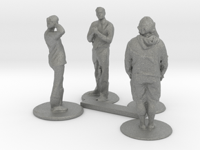 HO Scale People Standing in Gray PA12