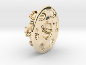 Vertical Chain Control Gear 002B  in 14k Gold Plated Brass