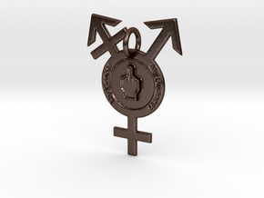 My Gender, My Business in Polished Bronze Steel