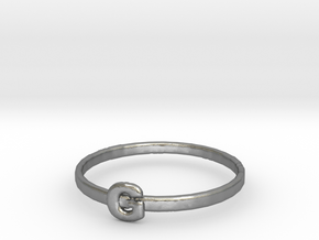 G Ring in Natural Silver