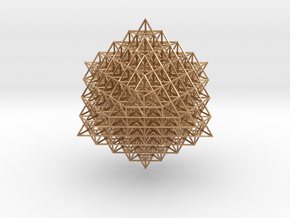 512 Tetrahedron Grid in Polished Bronze