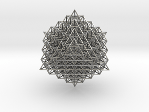 512 Tetrahedron Grid in Natural Silver