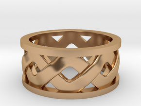 Knotwork Ring in Polished Bronze: 4 / 46.5