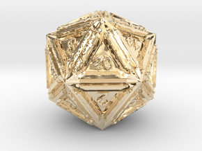 Dice: D20 edition1 in 14K Yellow Gold