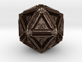 Dice: D20 edition1 in Polished Bronze Steel