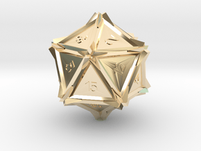 Dice: D20 edition2 in 14K Yellow Gold