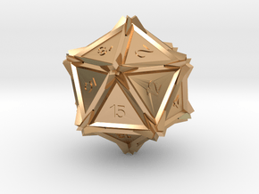 Dice: D20 edition2 in Polished Bronze