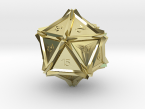 Dice: D20 edition2 in 18k Gold Plated Brass