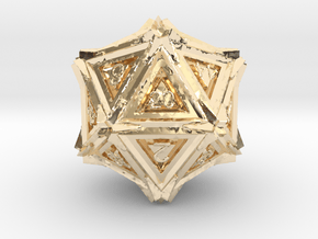 Dice: D20 edition 3 in 14K Yellow Gold