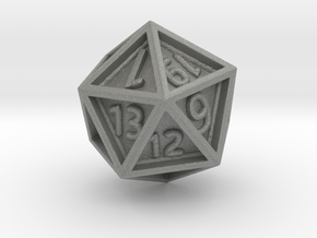 Dice: D20 edition 4 in Gray PA12