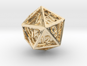 Dice: D20 edition 4 in 14K Yellow Gold