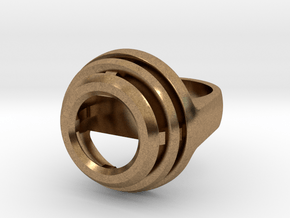 DOME RING - SIZE 8 in Natural Brass