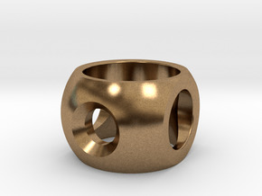 RING SPHERE 2 - SIZE 6 in Natural Brass